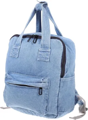 High Capacity Denim Backpack Fashion Shoulder Bag for Men and Women Lightweight and Breathable Design for Students Storage for Books and Essentials