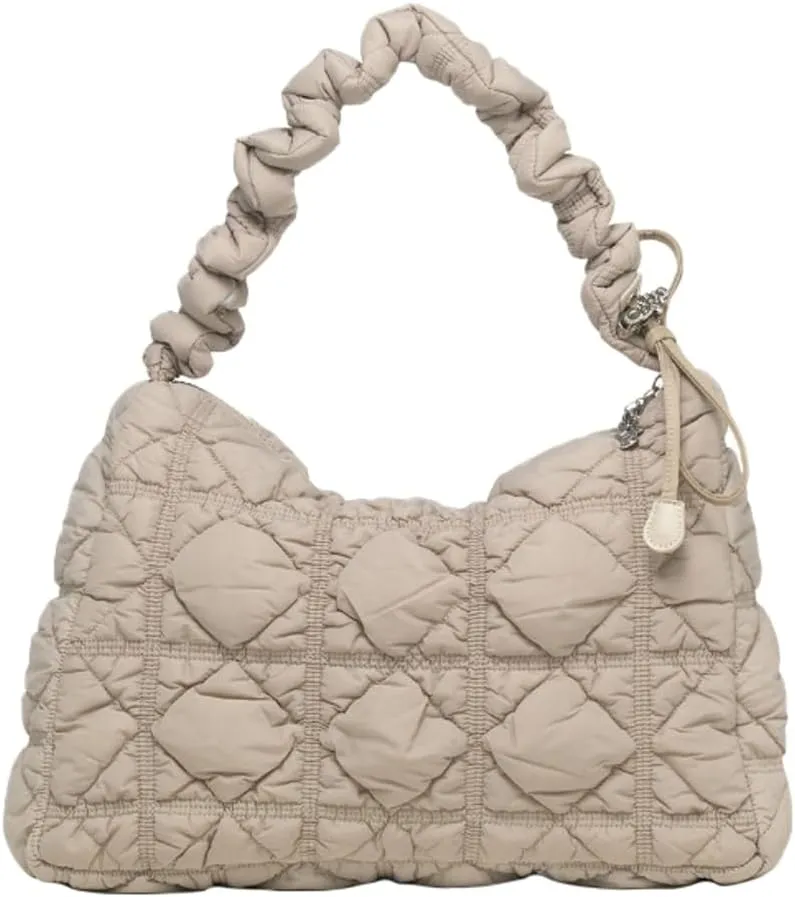 Hobo Crossbody Bags for Women Nylon Underarm Bag Crossbody Purses for Women Trendy Purses for Women 2024 Pleated Shoulder Bag