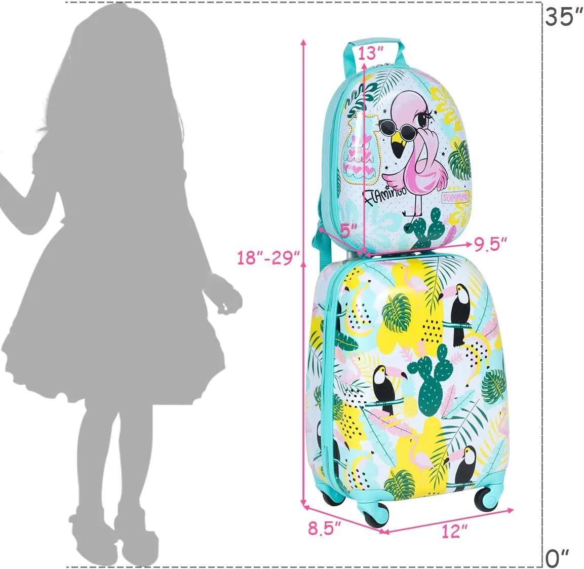 HONEY JOY Baby Traveling, Flamingo, Small