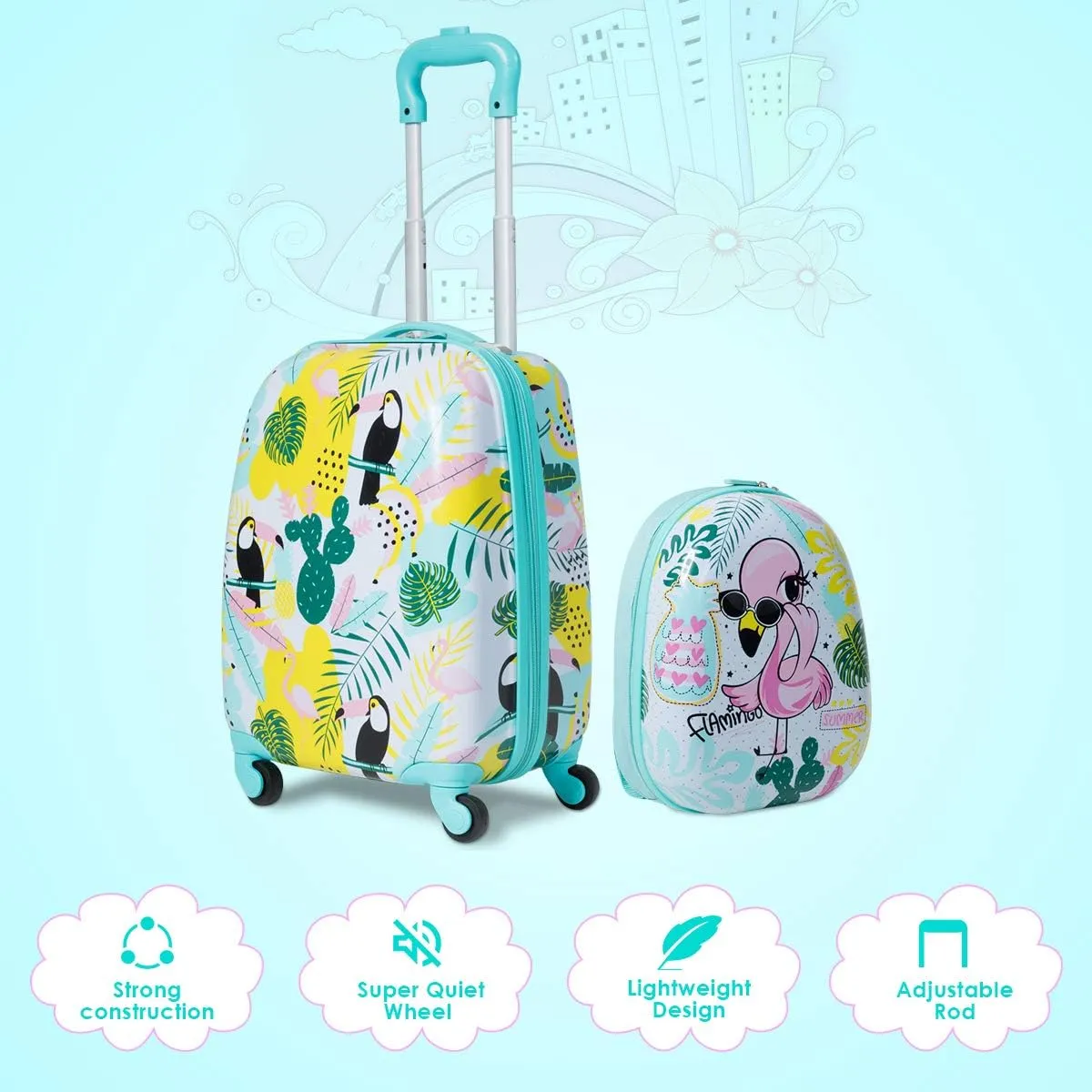 HONEY JOY Baby Traveling, Flamingo, Small