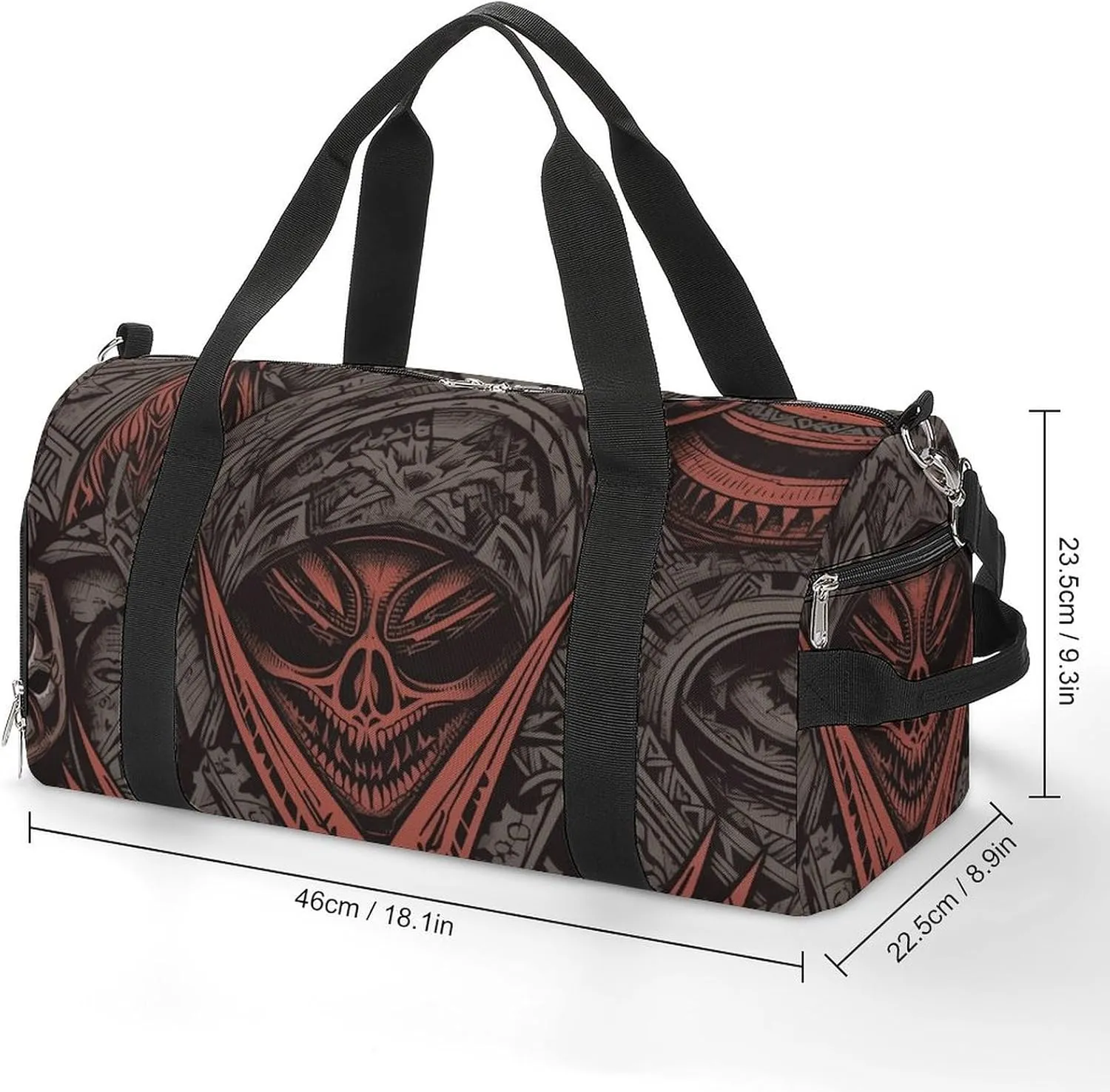 Horror Style Pictures Sports Gym Bag Carry on Holdalls for Men Small Duffel Bags for Women with Shoe Compartment