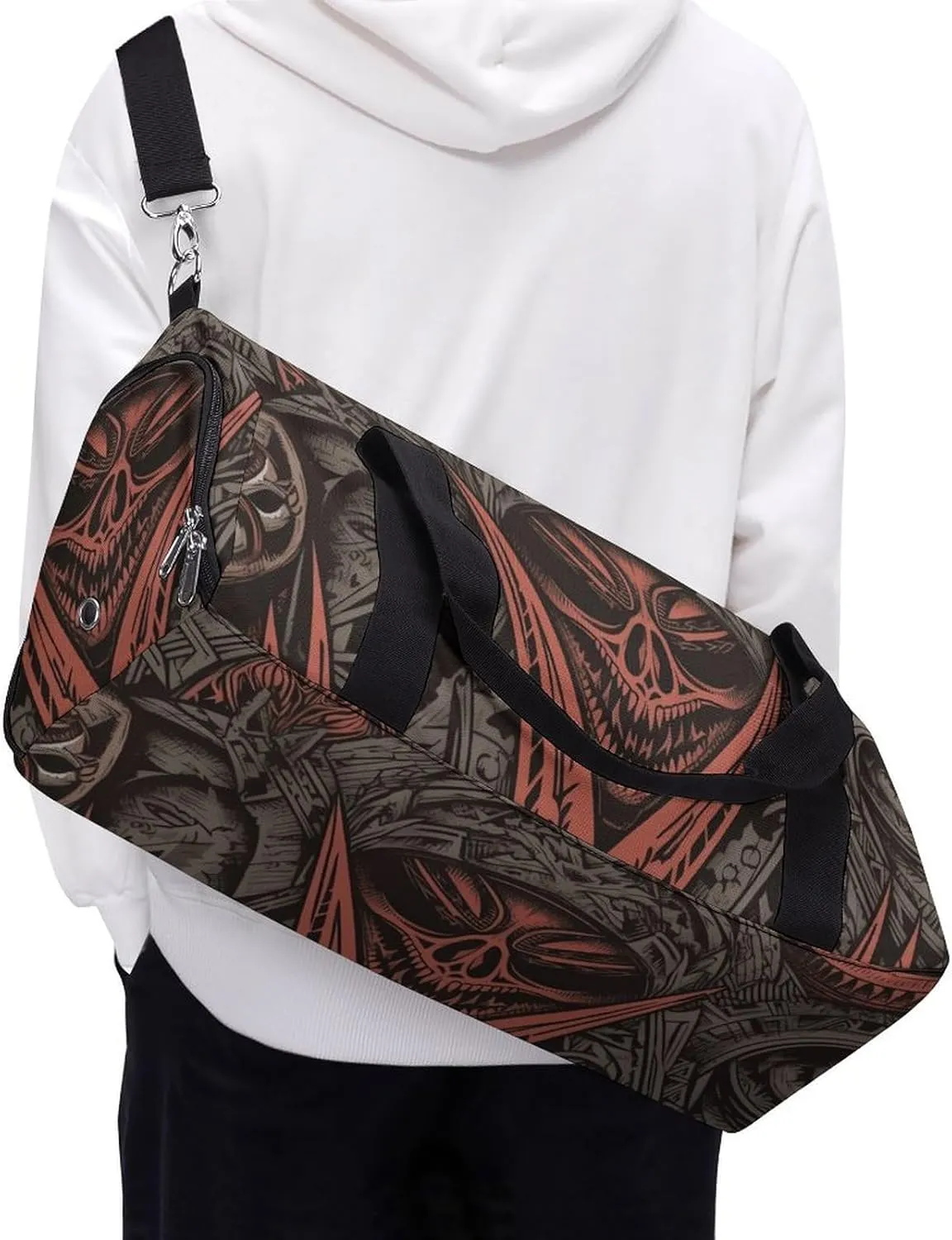 Horror Style Pictures Sports Gym Bag Carry on Holdalls for Men Small Duffel Bags for Women with Shoe Compartment