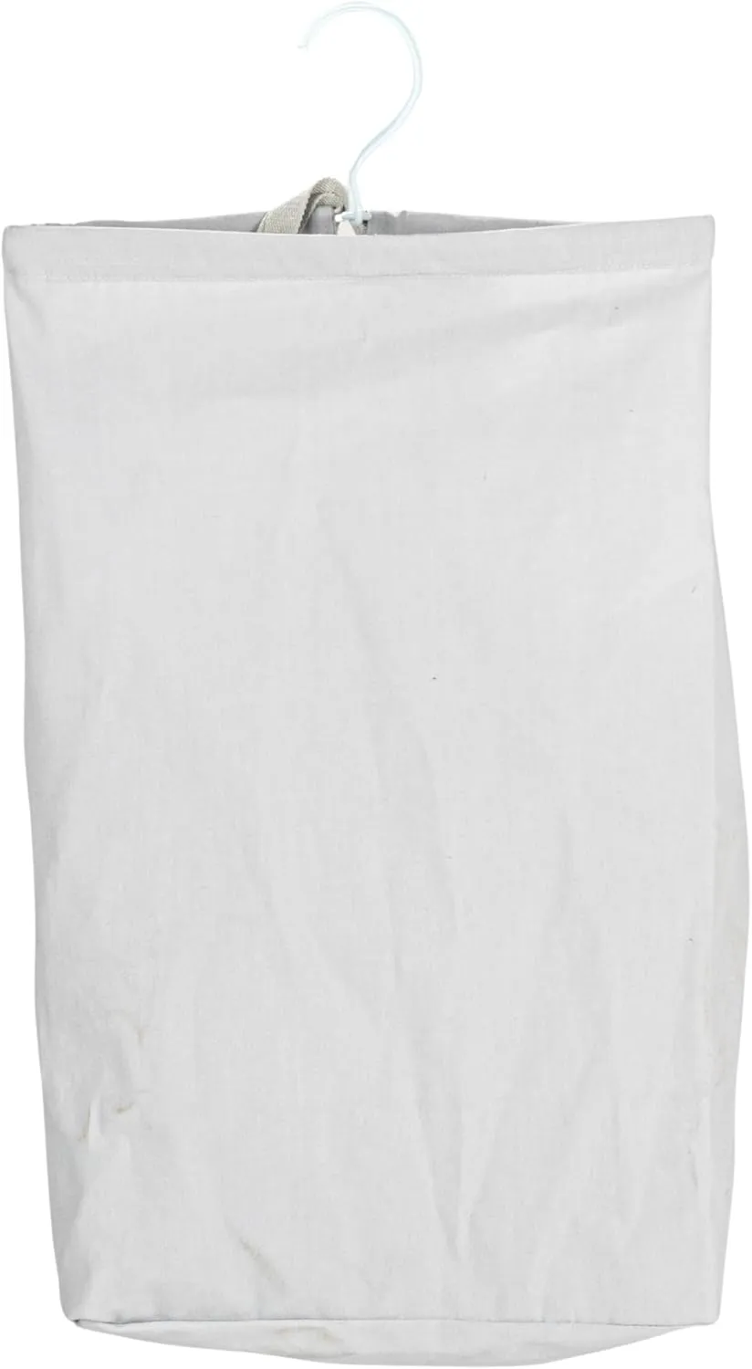 Household Essentials Door Hanging Laundry Bag, Washable Canvas Bag with Loop Handle, Holds Two Loads of Laundry, Great for Dorms and Small Spaces, Grey