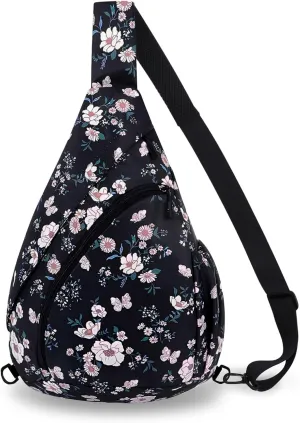 HUA ANGEL Crossbody Sling Bag for Men & Women Lightweight Waterproof Chest Shoulder Bag for Travel Hiking & Everyday Use