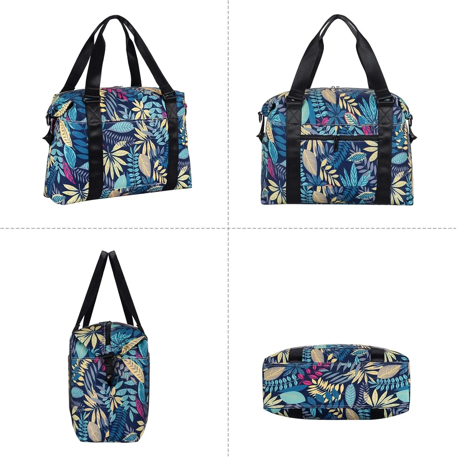 HUA ANGEL Travel Duffel Bag - Medium Size Weekend Overnight Tote Bag for Gym, Sports, Workout - Unisex Fitness Bag with Strap