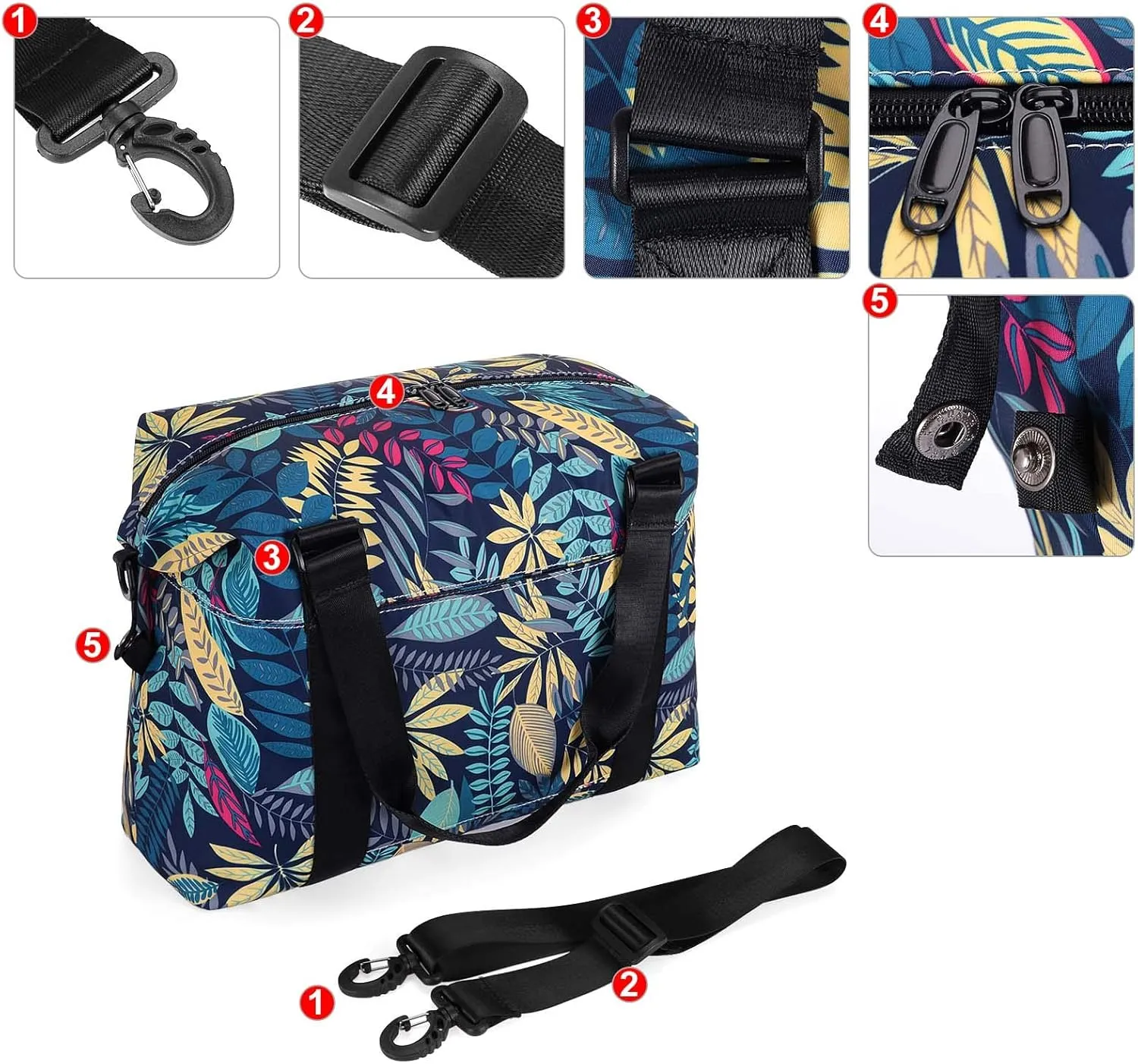 HUA ANGEL Travel Duffel Bag - Medium Size Weekend Overnight Tote Bag for Gym, Sports, Workout - Unisex Fitness Bag with Strap