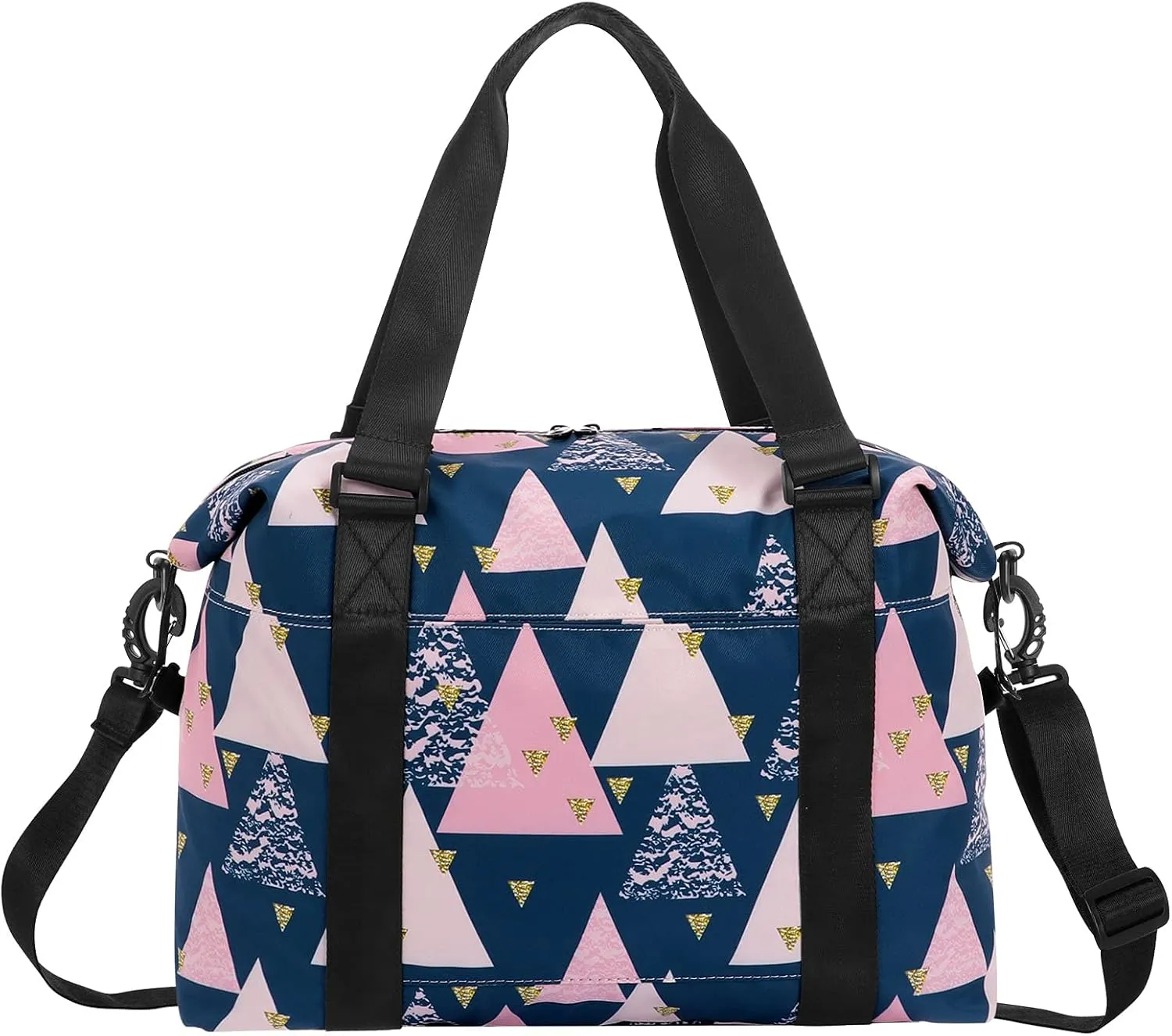 HUA ANGEL Travel Duffel Bag - Medium Size Weekend Overnight Tote Bag for Gym, Sports, Workout - Unisex Fitness Bag with Strap