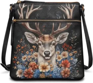 HUGS IDEA Crossbody Bag for Women Leather Handbag Sling Bag Large Hobo Bag Cell Phone Bag