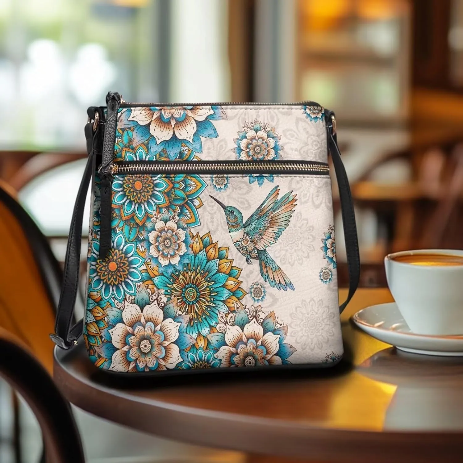 HUGS IDEA Crossbody Bag for Women Leather Handbag Sling Bag Large Hobo Bag Cell Phone Bag