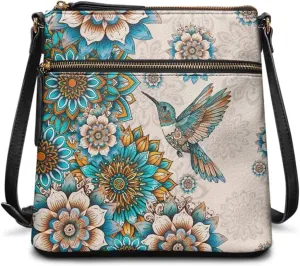 HUGS IDEA Crossbody Bag for Women Leather Handbag Sling Bag Large Hobo Bag Cell Phone Bag