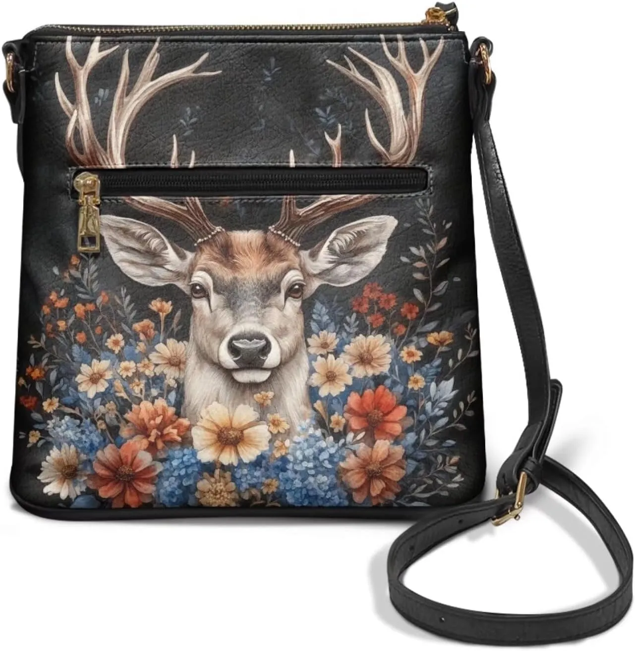 HUGS IDEA Crossbody Bag for Women Leather Handbag Sling Bag Large Hobo Bag Cell Phone Bag