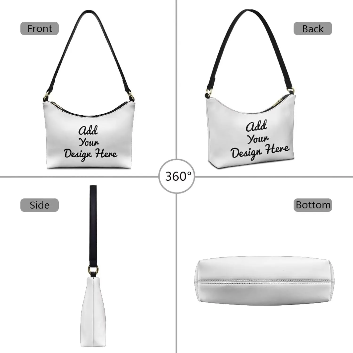 HUGS IDEA Shoulder Bag for Women Small Clutch Purse Mini Handbags PU Leather Underarm Bag