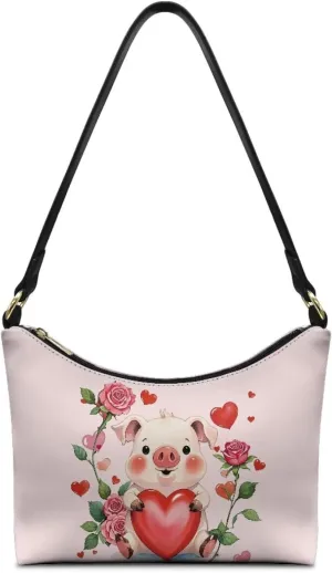 HUGS IDEA Shoulder Bags for Women Small Hobo Tote Handbag Mini Clutch Purse with Zipper Closure