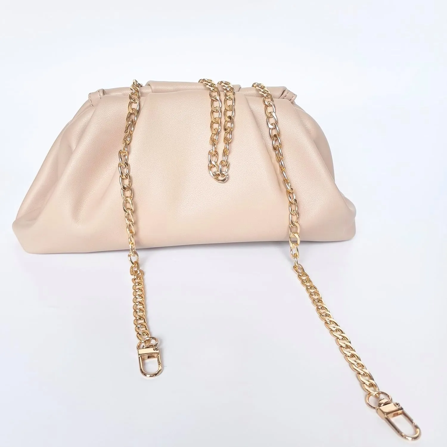 Huralona Dressy Pleated Vegan Leather Clutch Purse Bag for Women Super Chic Soft PU Evening Purse Handbag