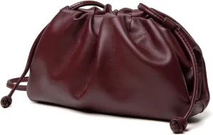 Huralona Dressy Pleated Vegan Leather Clutch Purse Super Soft Cloud Dumpling Clutch Bag for Women PU Evening Purse Handbag