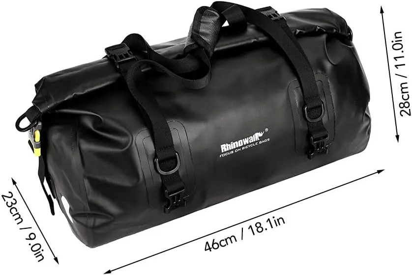HXBER 20L Waterproof Duffel Bag Multifunctional Cycle Bike Rear Seat Trunk Bag Bike Rack Bag Outdoor Camping Boating Kayaking Traveling Beach
