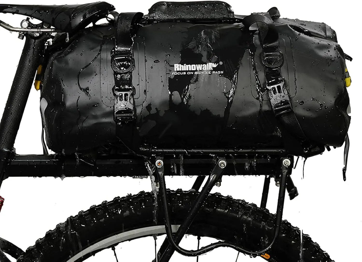 HXBER 20L Waterproof Duffel Bag Multifunctional Cycle Bike Rear Seat Trunk Bag Bike Rack Bag Outdoor Camping Boating Kayaking Traveling Beach