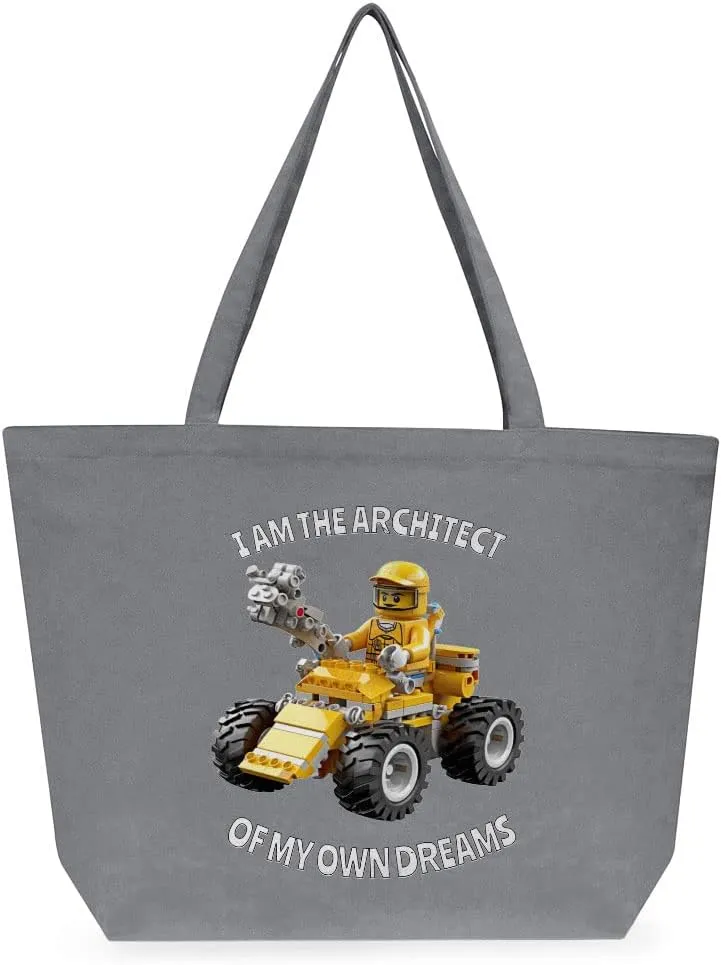I Am the Architect Of My Own Dreams Cotton Tote Bag - Art Large Tote Bag - Unique Shopping Bag