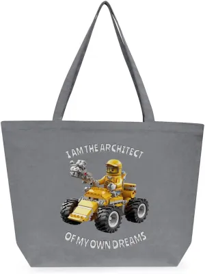I Am the Architect Of My Own Dreams Cotton Tote Bag - Art Large Tote Bag - Unique Shopping Bag