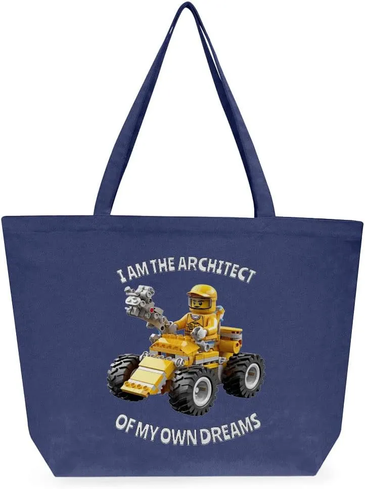 I Am the Architect Of My Own Dreams Cotton Tote Bag - Art Large Tote Bag - Unique Shopping Bag