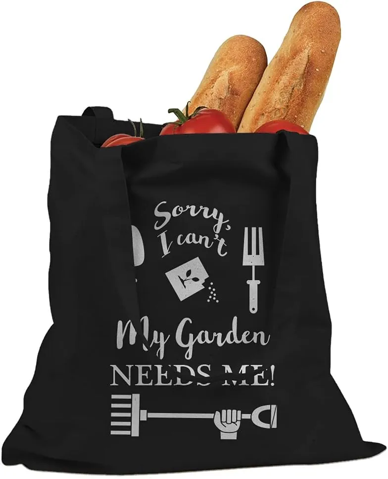 I Can't My Garden Needs Me! Cotton Canvas Tote Bag