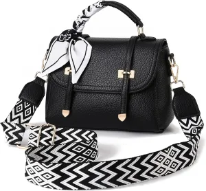 I IHAYNER Crossbody Bags for Women Soft Leather Purses Top Handle Handbags for Travel Designer Shoulder Bags with Wide Strap
