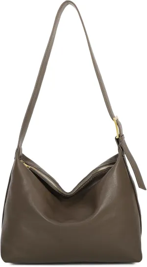 I IHAYNER Hobo Crossbody Bag for Women Stylish Soft Leather Shoulder Purse Casual Handbag Tote