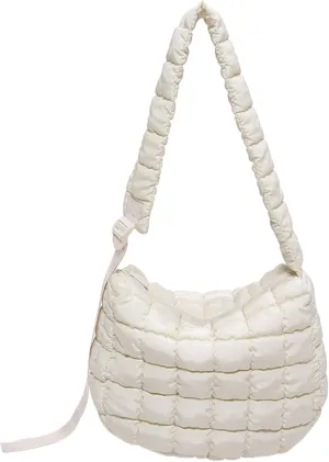 I IHAYNER Puffer Tote Bag for Women Lightweight Quilted Padding Hobo Bag Large Soft Puffy Crossbody Shoulder Bag Purse