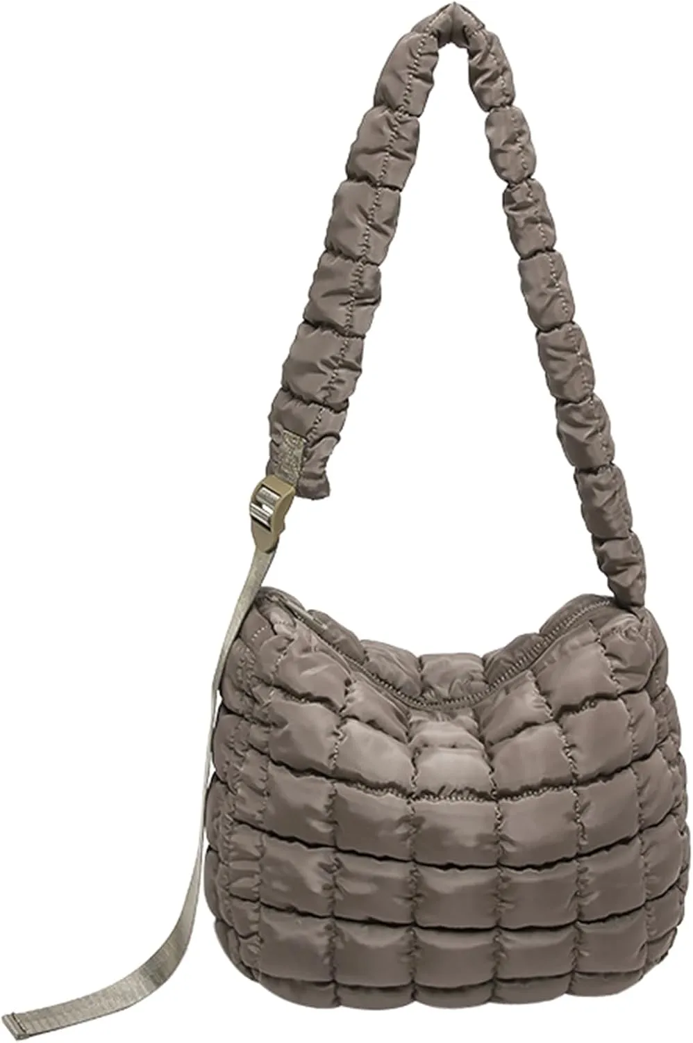 I IHAYNER Puffer Tote Bag for Women Lightweight Quilted Padding Hobo Bag Large Soft Puffy Crossbody Shoulder Bag Purse