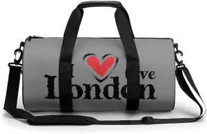 I Love London Novelty Large Duffel Bag Lightweight Gym Bag Travel Tote Bags