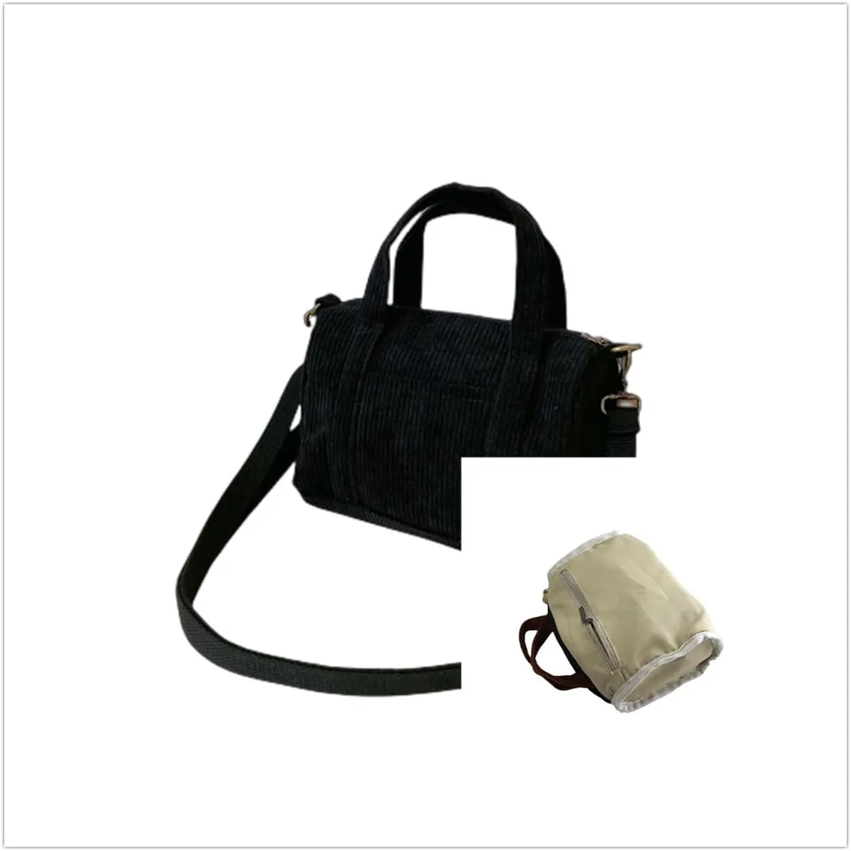 IAMUHI Mini Corduroy Crossbody Phone Purse Small Wallet Tote Bag Casual Shoulder Little Handbag for Women