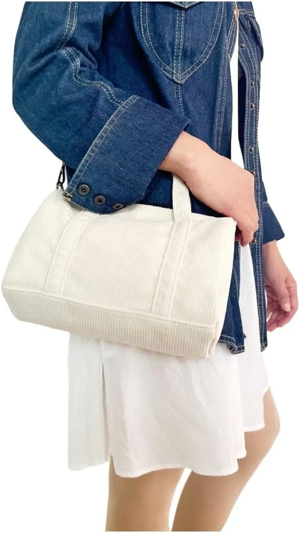 IAMUHI Mini Corduroy Crossbody Phone Purse Small Wallet Tote Bag Casual Shoulder Little Handbag for Women