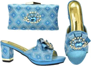 Italian Crafted Diamond Wedding Heels African Bridal Set Rhinestone Banquet Footwear