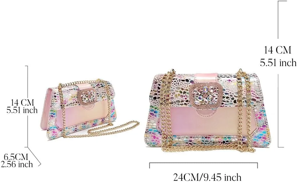 Italian-Made Bridal Heels with Rhinestone Clutch Set Women’s Wedding Banquet Party Shoes
