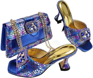 Italian-Made Bridal Heels with Rhinestone Clutch Set Women’s Wedding Banquet Party Shoes