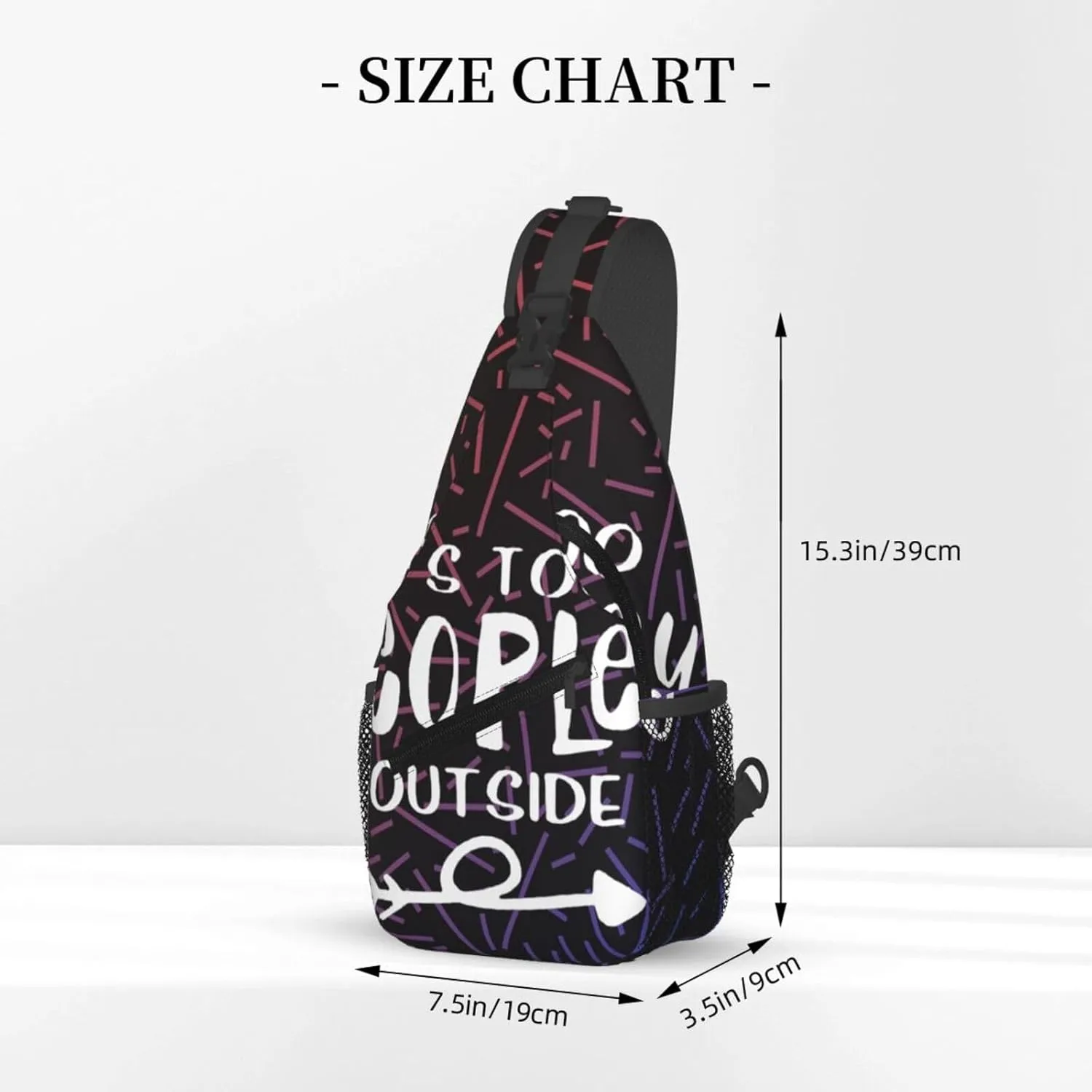It'S Way Too Peopley Outside Small Crossbody Backpack Sling Bag For Men Women Mini One Shoulder Chest Bags Gym Sport Travel Hiking Daypack