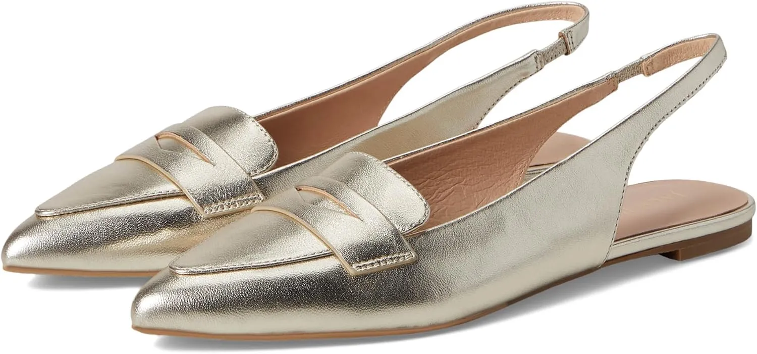 Jack Rogers Women's Pennie Slingback Ballet-Leather Flat