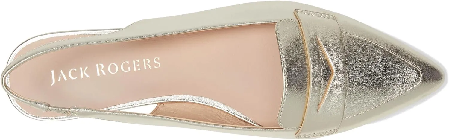 Jack Rogers Women's Pennie Slingback Ballet-Leather Flat