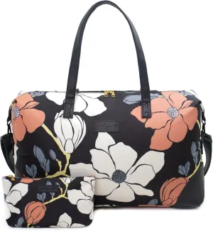 Jadyn Luna Women's Weekender Bag and Travel Duffel, Large 37 Liter Capacity (Magnolia Black)