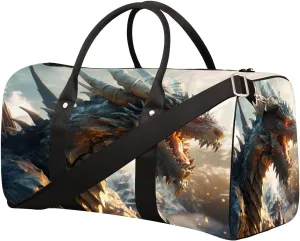 Japanese Monster Fantasy Travel Duffel Bag for Women Men Small Sport Gym Bag Waterproof Weekender Overnight Lightweight Carry on Foldable Gym Bag for Training Swim Yoga Traveling Handbag