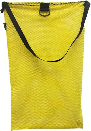 JCS Mesh Drawstring Tote Bag with Shoulder Strap & D-Ring, Medium, Approx. 18inch x 30inch