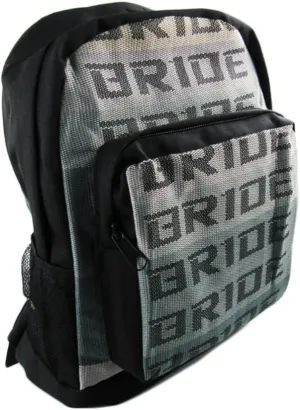 JDM Bride Racing Laptop Travel Backpack Brown Bottom with Adjustable Harness Straps (XL-Black)