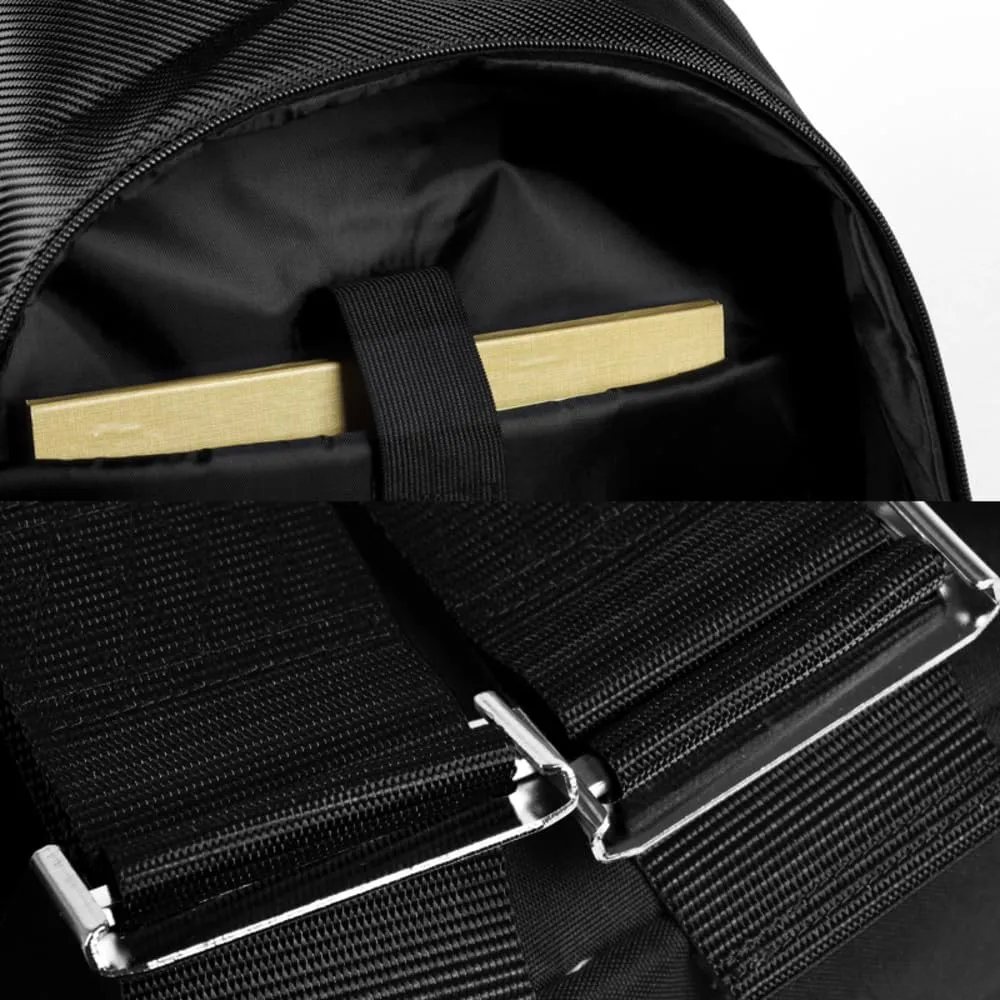 JDM Bride Recaro Racing Laptop Travel Backpack Carbon Fiber Style with Adjustable Harness Straps (RECARO-Black Strap)