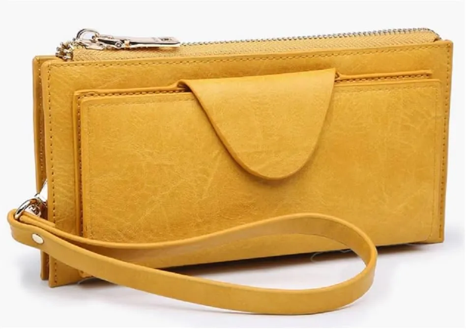 JEN & CO. Kyla RFID Wallet - Women's Vegan Leather Wristlet Purse & Clutch, Credit Card Holder, RFID Safe