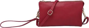 JEN & CO. Riley Small Crossbody Bags Vegan Leather Wristlet Wallets Clutch Purses Shoulder Handbag for Women