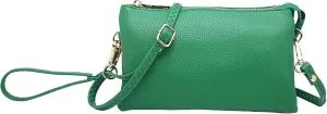 JEN & CO. Riley Small Crossbody Bags Vegan Leather Wristlet Wallets Clutch Purses Shoulder Handbag for Women