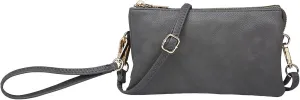 JEN & CO. Riley Small Crossbody Bags Vegan Leather Wristlet Wallets Clutch Purses Shoulder Handbag for Women