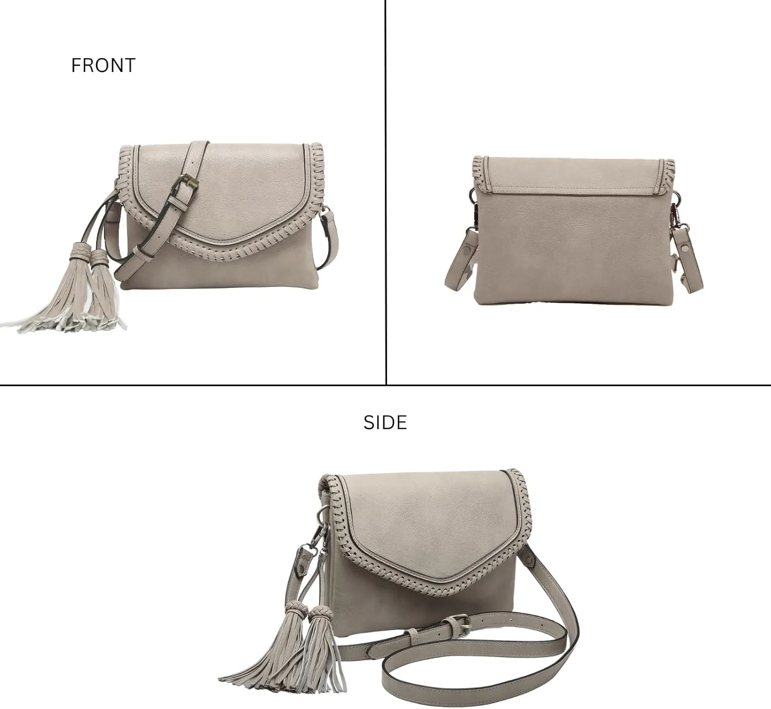 JEN & CO. Sloane Vegan Leather Crossbody Bags Envelope Style Clutch Purses Shoulder Handbag Wallets for Women
