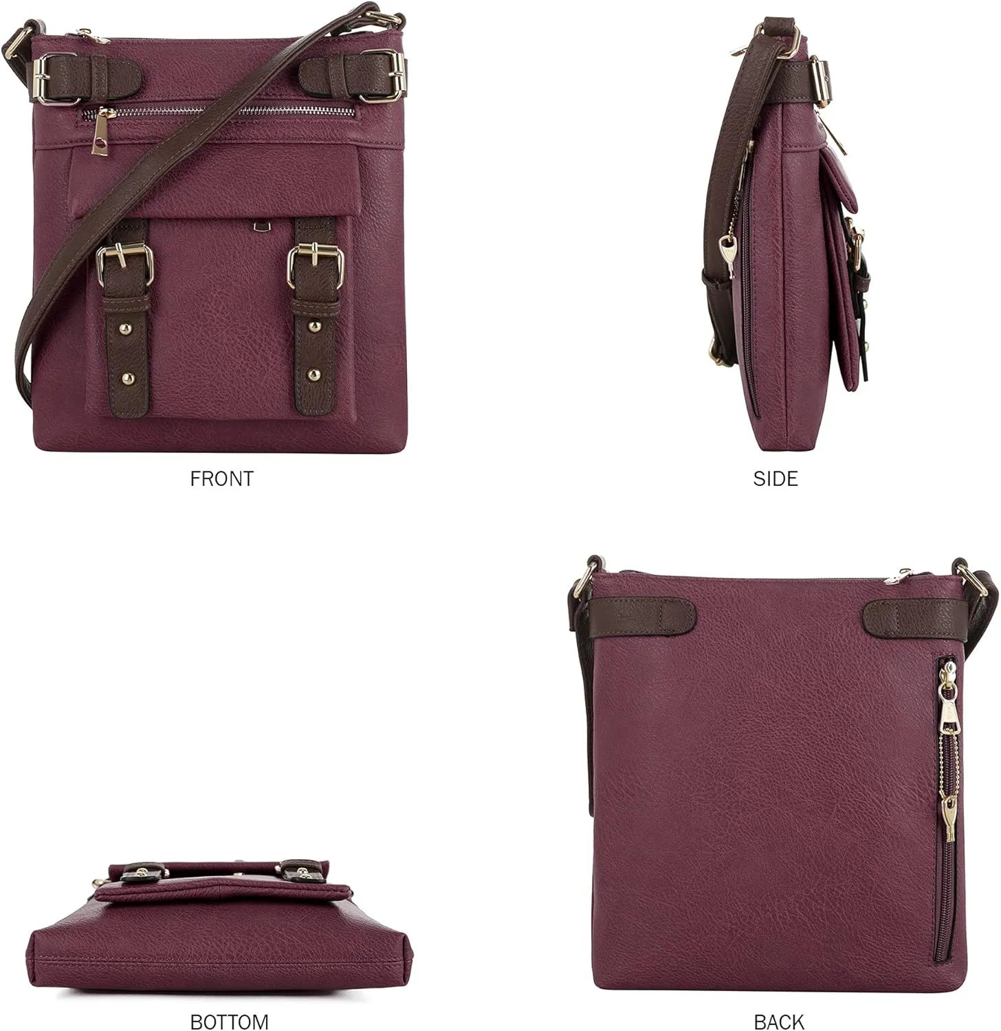 JESSIE & JAMES 2 Toned Belt Concealed Carry Crossbody Bag with Lock and Key