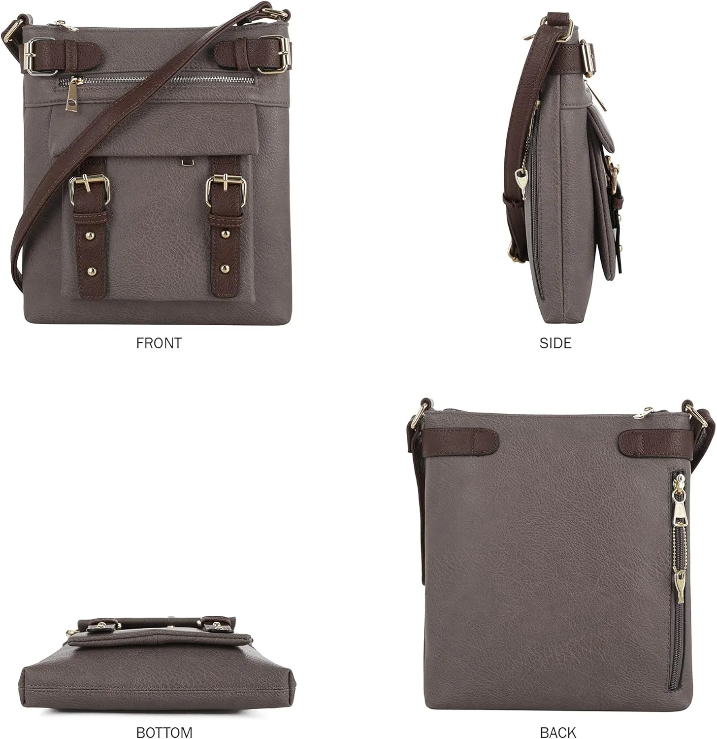 JESSIE & JAMES 2 Toned Belt Concealed Carry Crossbody Bag with Lock and Key